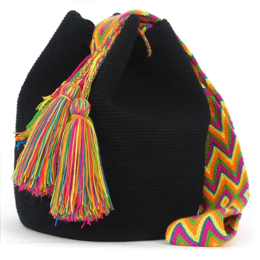 Mochila wayúu negra