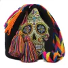 Mochila wayúu con sticker de Catrina