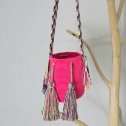 Mochila wayúu unicolor pequeña