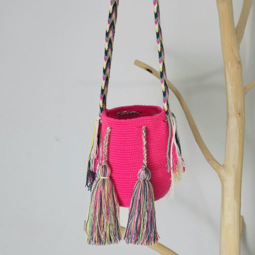 Mochila wayúu unicolor pequeña
