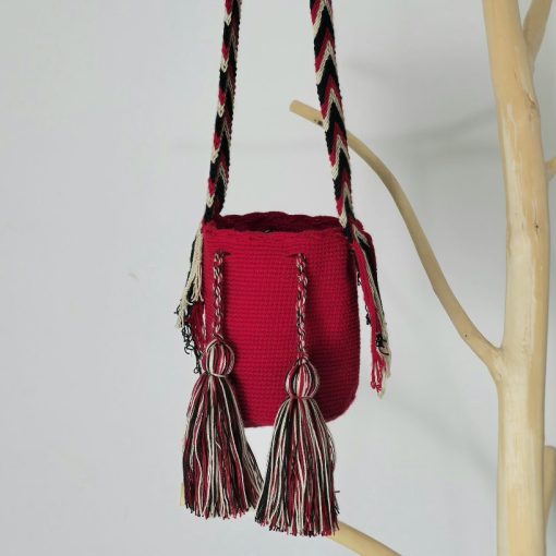 Mochila wayúu unicolor pequeña