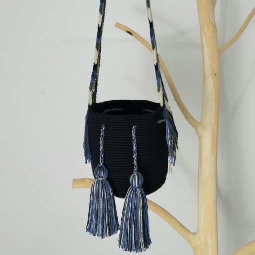 Mochila wayúu unicolor pequeña