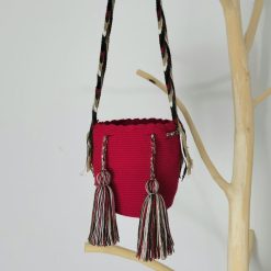 Mochila wayúu unicolor pequeña
