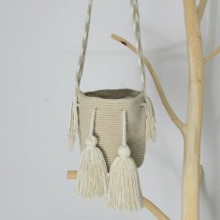 Mochila wayúu unicolor pequeña