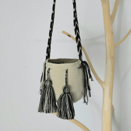 Mochila wayúu unicolor pequeña