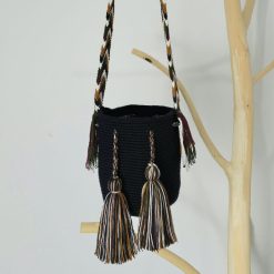 Mochila wayúu unicolor pequeña