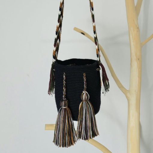 Mochila wayúu unicolor pequeña