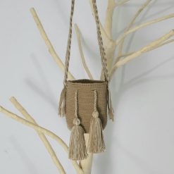 Mochila wayúu unicolor pequeña