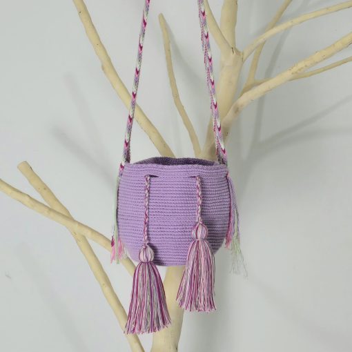 Mochila wayúu unicolor pequeña