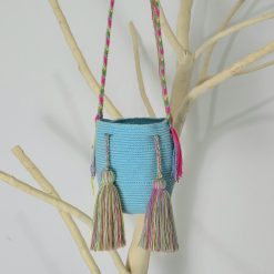 Mochila wayúu unicolor pequeña