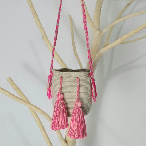 Mochila wayúu unicolor pequeña