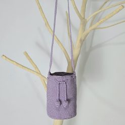 Mochila wayúu con hilo de seda mediana