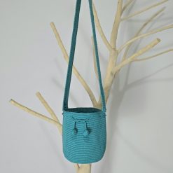 Mochila wayúu con hilo de seda mediana