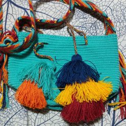 Mochila wayúu unicolor pequeña