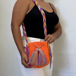 Mochila wayúu unicolor pequeña