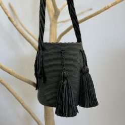 Mochila wayúu unicolor mediana