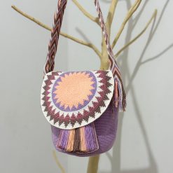 Mochila wayúu con tapa