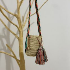 Mochila wayúu unicolor pequeña