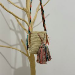 Mochila wayúu unicolor pequeña