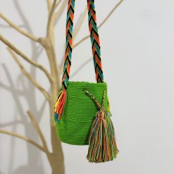 Mochila wayúu unicolor pequeña