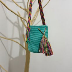 Mochila wayúu unicolor mediana