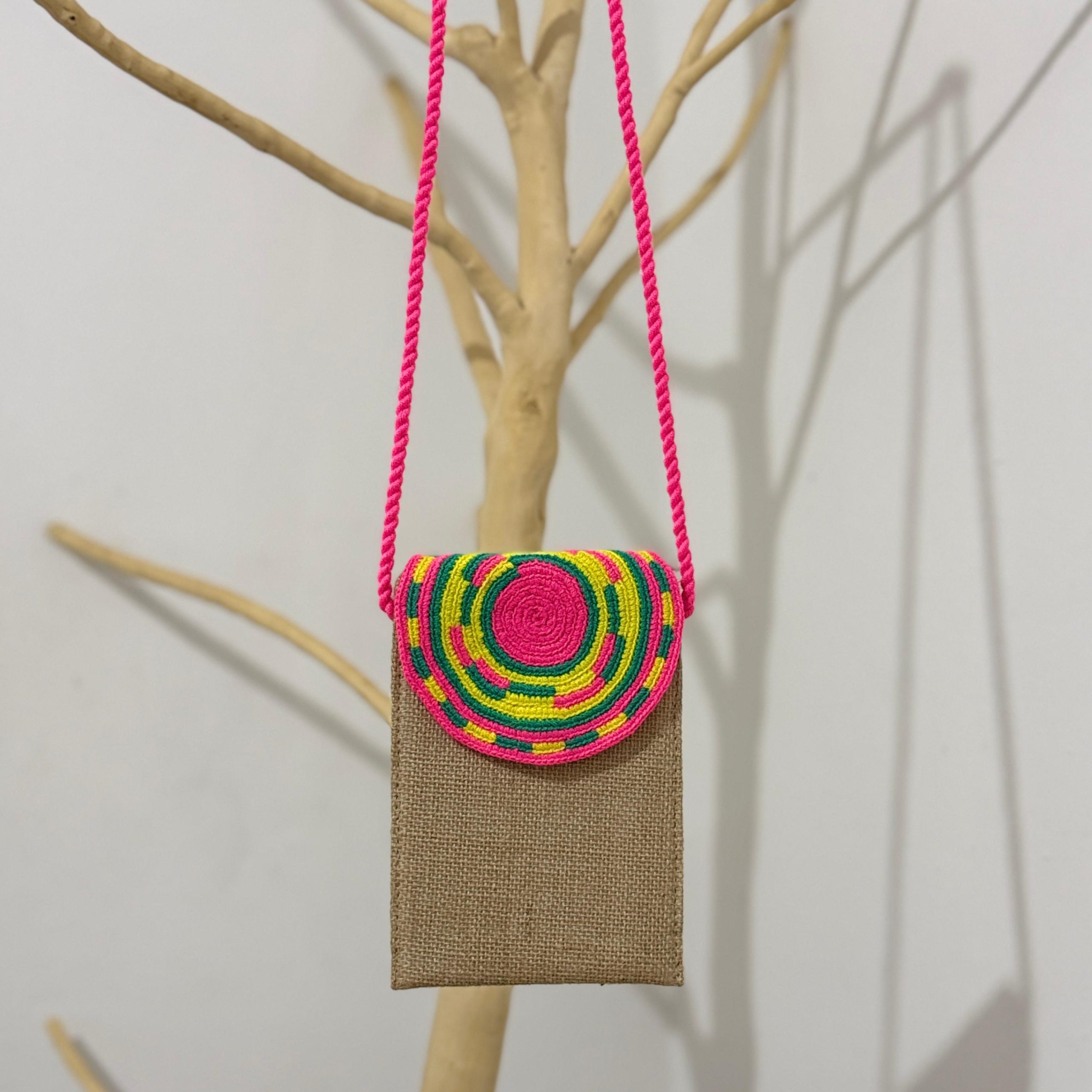 Portacelular de yute