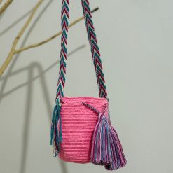 Mochila wayúu unicolor pequeña