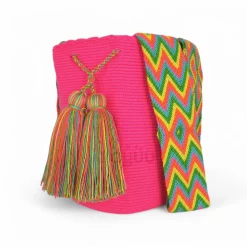 Mochila wayúu unicolor grande