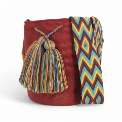 Mochila wayúu cereza