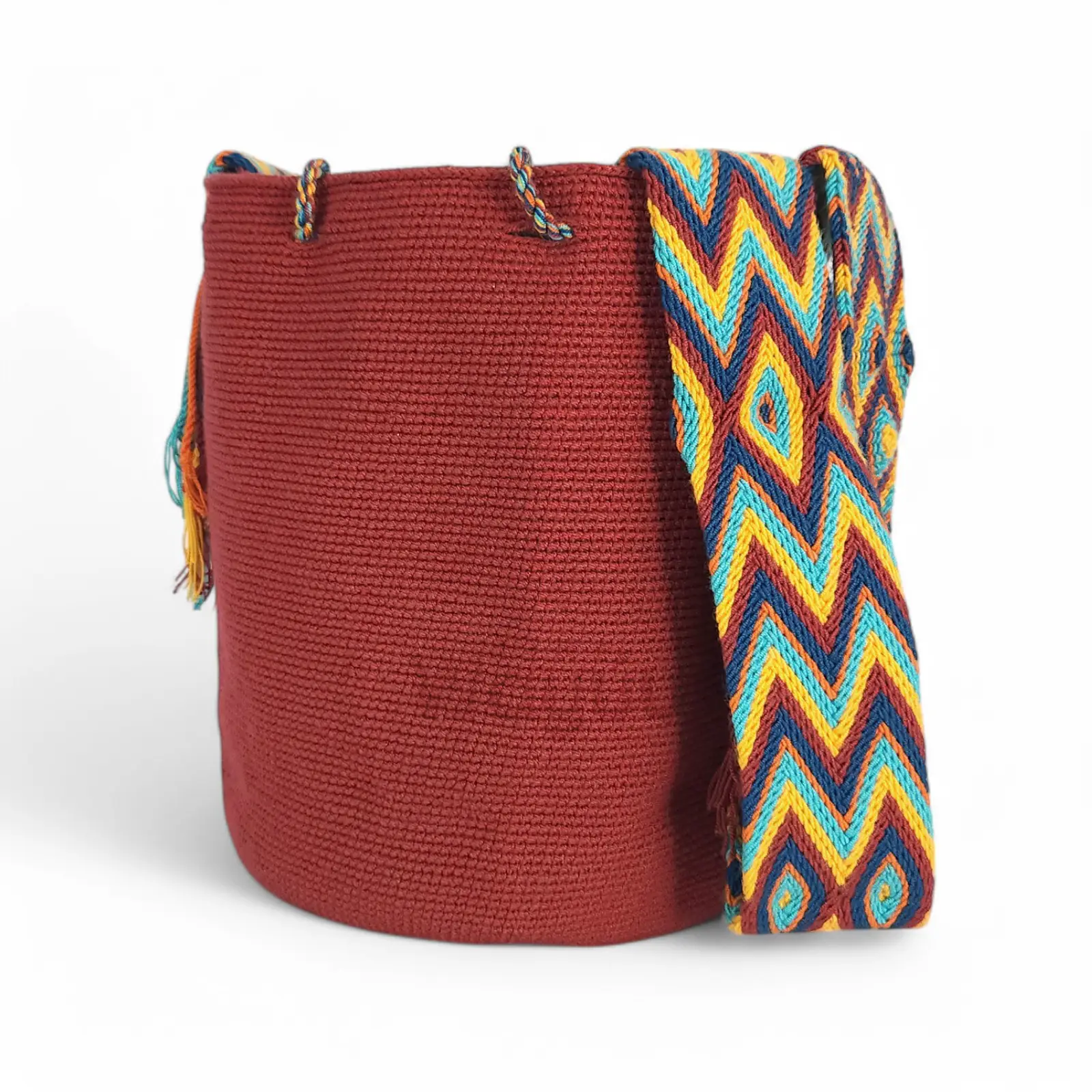 Mochila wayúu cereza