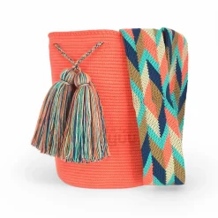 Mochila wayúu unicolor grande