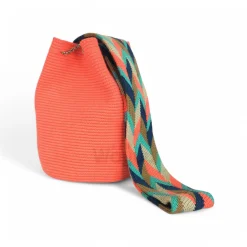 Mochila wayúu unicolor grande